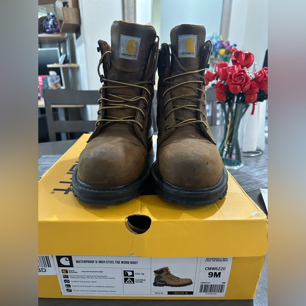 Carhartt Men's Rugged Brown Steel Toe Boots